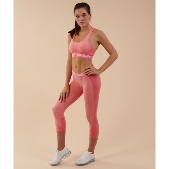 Gymshark Flex low rise cropped leggings size XS pink workout gym leggings​ - Picture 4 of 10